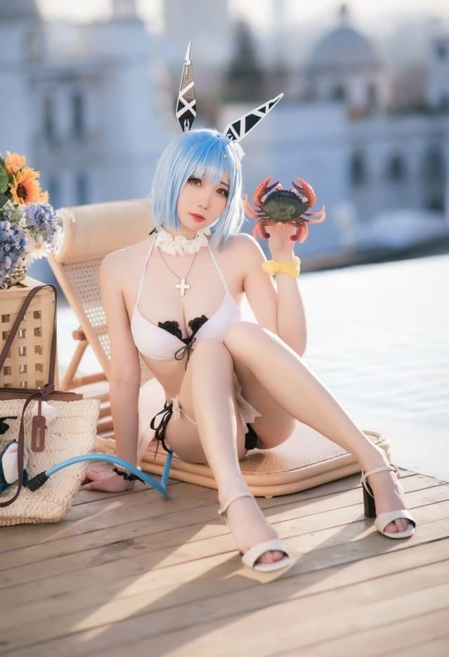 焖焖碳 – NO.18 加斯科涅泳装[28P-186MB]-客模COSER写真收藏网