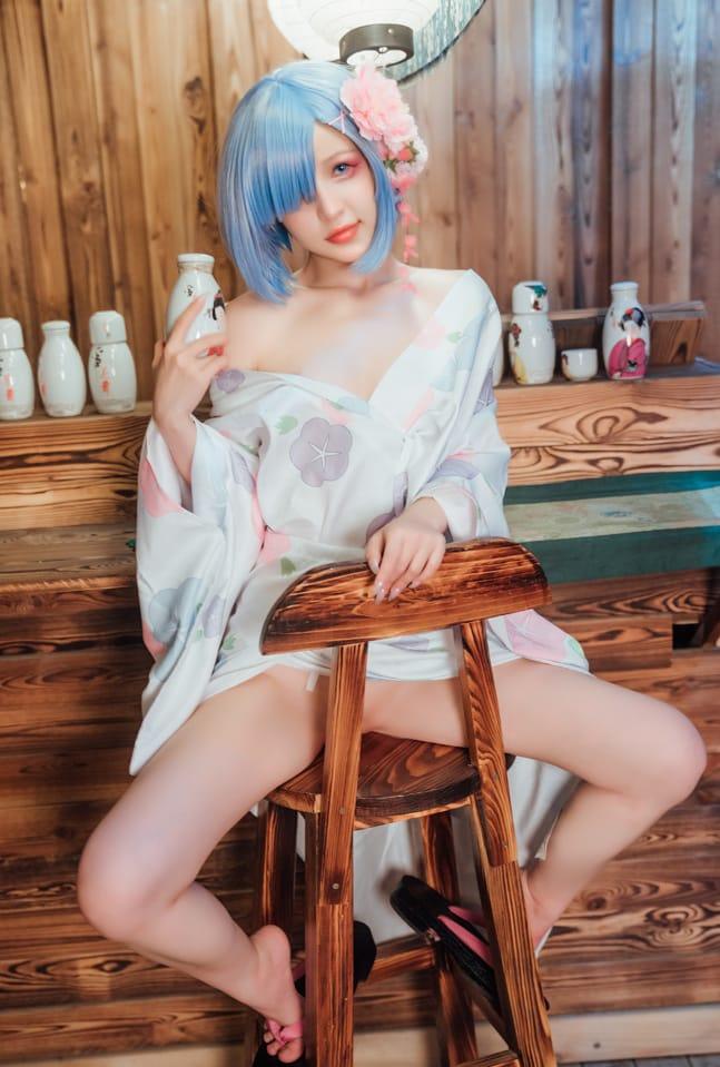 晕崽Zz – NO.019 和服蕾姆[46P1V-872MB]-客模COSER写真收藏网