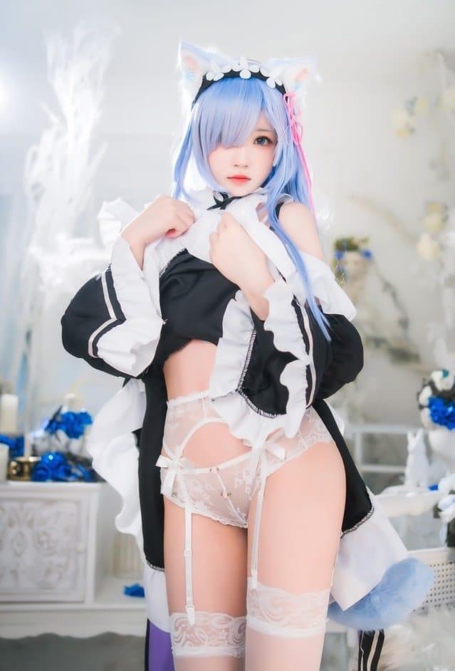 桜桃喵 – NO.128 长发蕾姆02[44P-684MB]-客模COSER写真收藏网