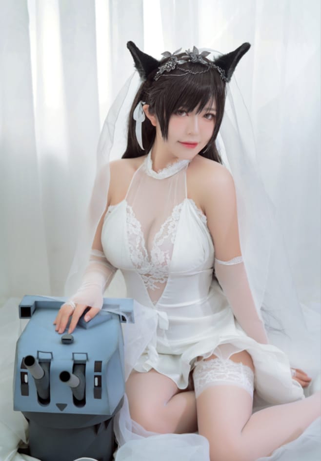半半子 –NO.007 爱宕花嫁[30P/1V/160MB]-客模COSER写真收藏网