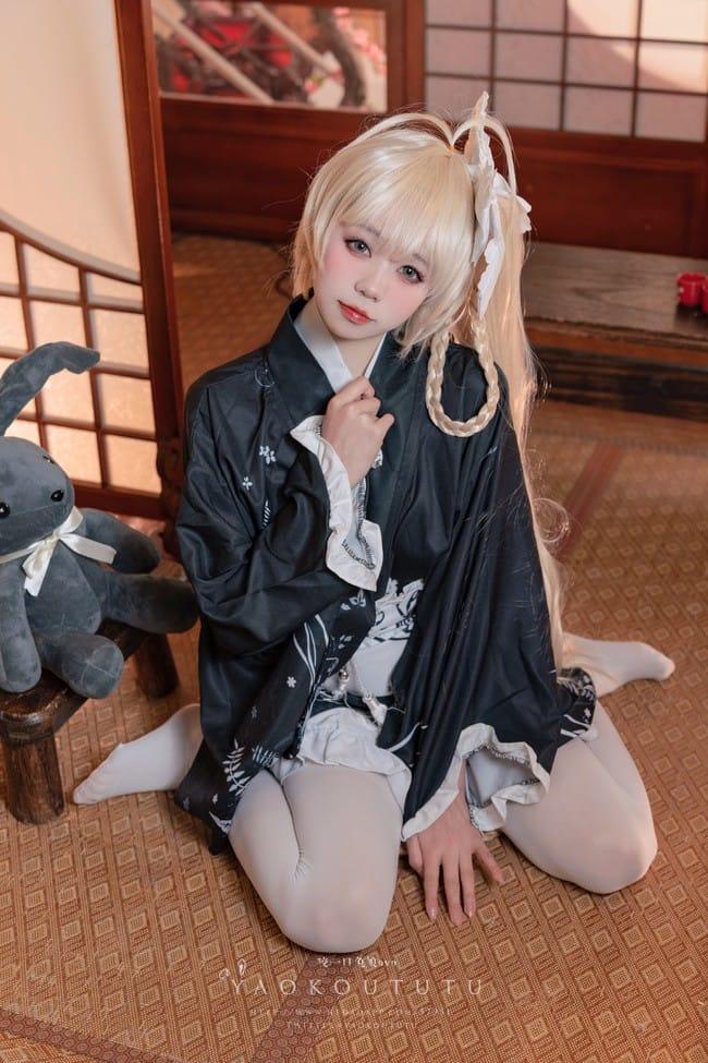 咬一口兔娘ovo – 穹妹浴衣[42P-660M]-客模COSER写真收藏网