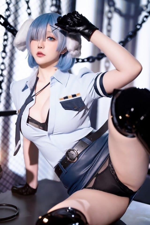 星之迟迟 – NO.192 2024年02月计划C RE0 蕾姆 狗耳警官 [101P1V-3.73G]-客模COSER写真收藏网