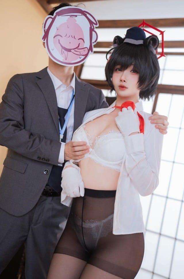 rioko凉凉子 – NO.135 蔚蓝档案 导游 椿 [62P12V-1.03G]-客模COSER写真收藏网