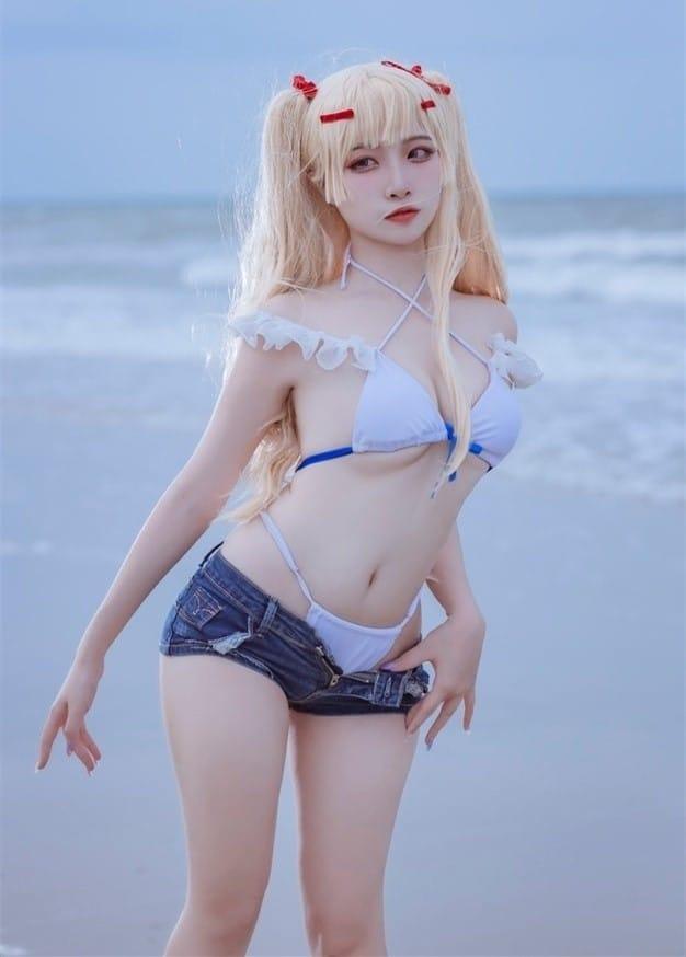 二佐Nisa – NO.156 碧蓝苏塞克斯泳装[20P-99MB]-客模COS写真收藏网