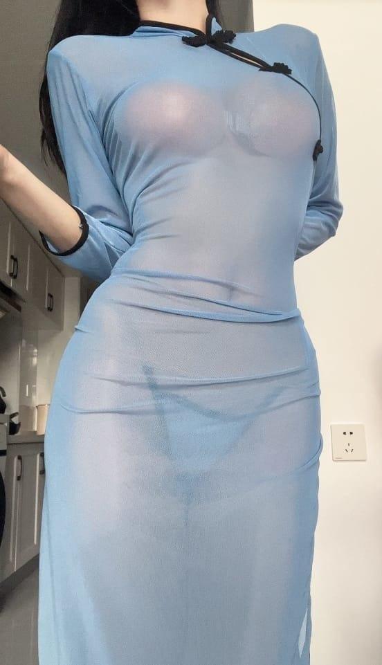 [微密圈]女刺客 –透明蓝色旗袍[19P1V-277MB]-客模COS写真收藏网