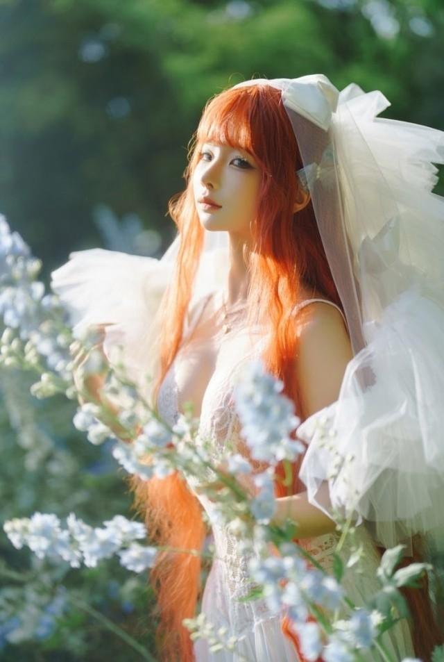 蠢沫沫 – NO.357 花丛婚纱 [67P-517MB]-客模COS写真收藏网