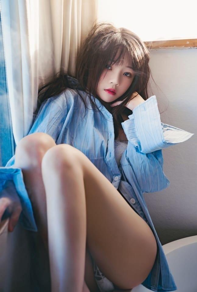 桜桃喵 – NO.156 蓝衬衫[44P-1.10G]-客模COS写真收藏网
