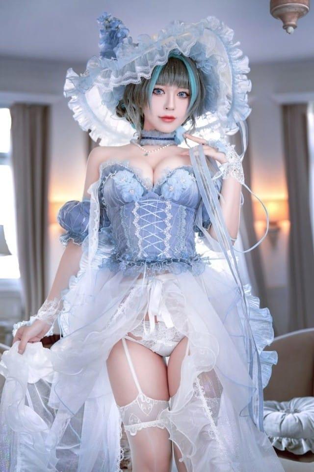 半半子 – NO.90 チェシャー廃稿礼装 [66P9V-704MB]-客模COS写真收藏网