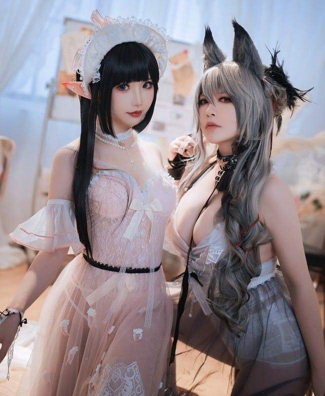 面饼仙儿 – NO.118 &半半子 Arknights 黑x森蚺バレエ[56P-483MB]-客模COS写真收藏网
