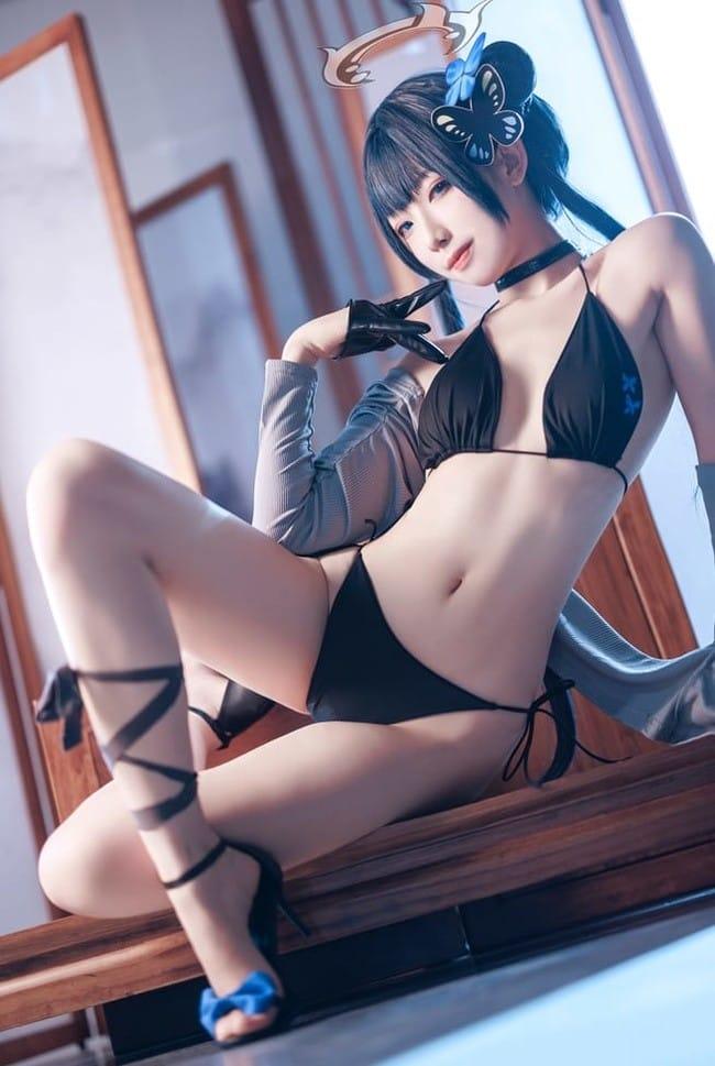 封疆疆v NO.22 碧蓝档案 妃咲 泳装 [30P-266M]-客模COS写真收藏网