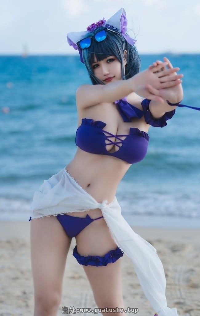 小仓千代w – NO.042 1月舰长 柴郡泳装[22P-111MB]-客模COS写真收藏网