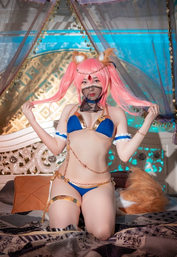 Bambi(밤비) –NO.076 Tamamo + Kama (FGO)[40P/494MB]-客模COS写真收藏网