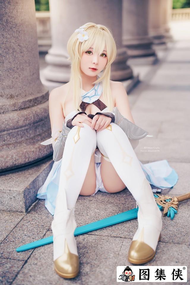 霜月shimo – NO.147 Lumine Genshin[18P-58MBB]-客模COS写真收藏网